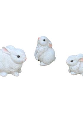 仿真小白兔盆栽花园兔年吉祥物