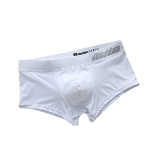 AUSSIEBUM潮男士内裤平角牛奶丝性感低腰纯色简约学生运动彩虹