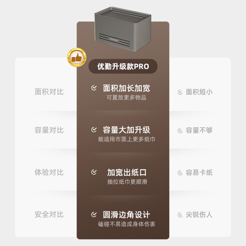 卫生间厕纸盒免打孔壁挂卷纸架纸巾盒卫生抽置物架纸厕所防水放