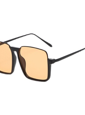 茶色大脸显瘦网红配近视墨镜