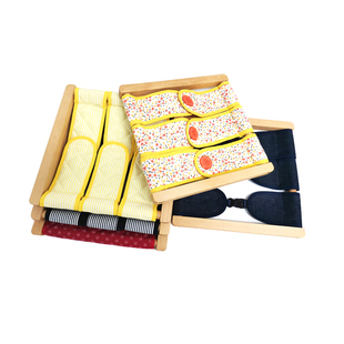 衣饰框蒙氏教具托班拉链大纽扣插扣托育0-3岁亲子木制玩具生活区