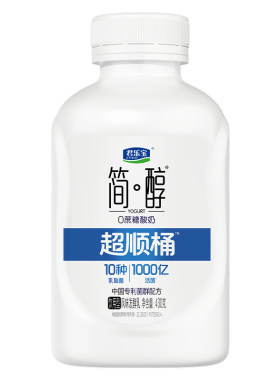【国乐无双同款】君乐宝低温简醇0蔗糖酸奶活菌超顺桶430g