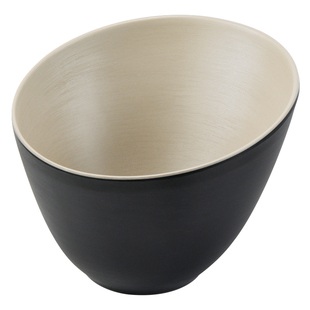 密胺斜口碗商用火锅店餐具蔬菜生菜桶黑色塑料自助餐厅调料酱料碗