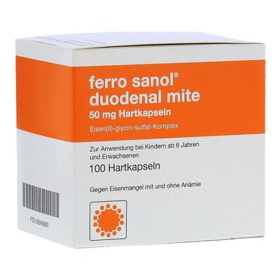 欧洲直邮德国药房Ferro Sanol补铁肠溶胶囊100粒补血贫血补充铁剂