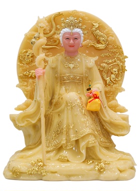 黑老太太神像黑妈妈像体真身汉白玉堂口四大家族铁刹山供奉摆件