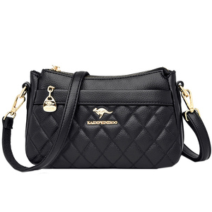 品牌专柜牛皮女包斜挎包真皮包包2024新款菱格小包时尚手提单肩包