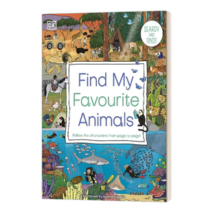 英文原版 Find My Favourite Animals 找我最喜欢的动物 纸板书 绘本 英文版 进口英语原版书籍儿童外文书