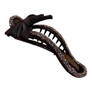 轻奢懒人抓夹镶钻抓夹女高级感发量少后脑勺盘发夹新款鸭嘴夹发饰