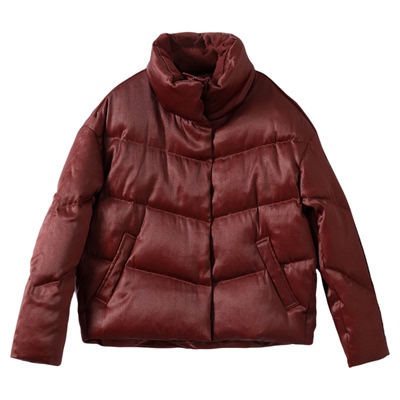 一丝牵90白鹅绒羽绒服香云纱鹅绒服女100%桑蚕丝宽松真丝国风外套