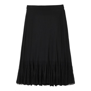 FINITY菲妮迪半身裙2026年春新款简约羊毛优雅中长款A字半裙女士