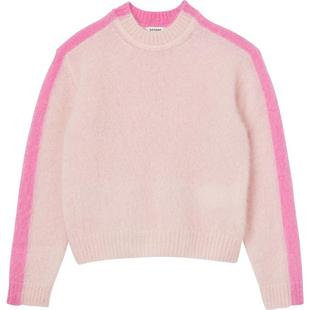 SANDRO Outlets秋冬女装法式时尚优雅撞色蓬松慵懒圆领针织毛衣