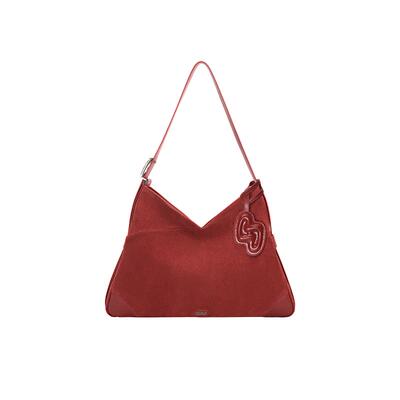 OMTO松弛感单肩酥酥可颂包女