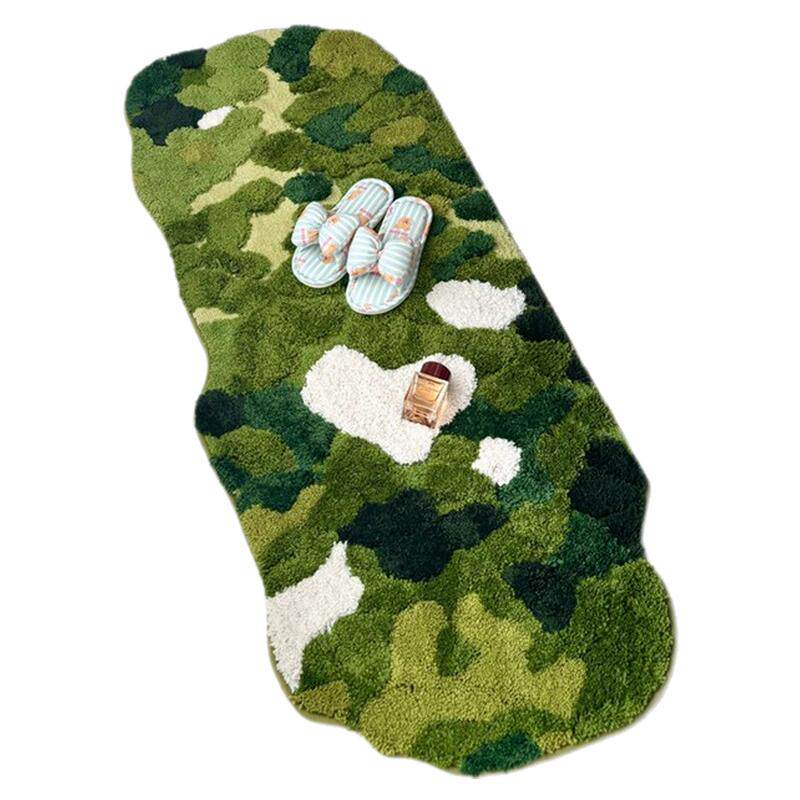 青尚 森林苔藓地毯绿色女孩卧室床边毯异形客厅房间沙发阳台地垫