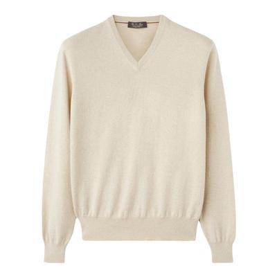 LoroPiana/诺悠翩雅男士针织衫小羊绒V领卓越独特加工技术新款