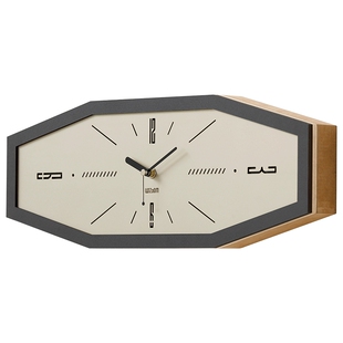 EMITDOOG中古风钟表挂钟现代简约客厅大气复古创意时钟挂餐厅高档
