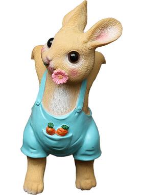 动物卡通树脂攀爬花盆边玩偶娃娃