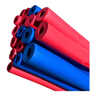 B1绝燃彩色橡塑保温管套空调铜管彩色保温棉防冻棉地暖红蓝保温管