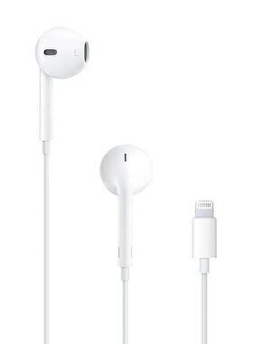 适用苹果11/12/13有线14耳机iPhoneXs/7/8P手机XR线控入耳式扁头