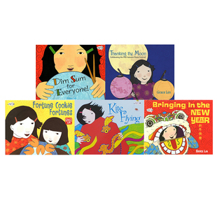 【自营】英文原版 中国传统文化节日绘本 Red is a Dragon/Kite Flying/Bringing in the New Year 5册 吴敏兰书单Grace Lin