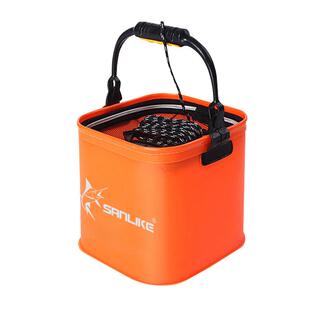 三乐钓鱼打水桶折叠式加厚底装鱼桶手提桶便携取水桶专用活鱼桶