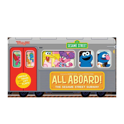 【现货】【风琴折页书】全员上车！芝麻街地铁 All Aboard! The Sesame Street Subway 英文儿童故事插画绘本 进口童书
