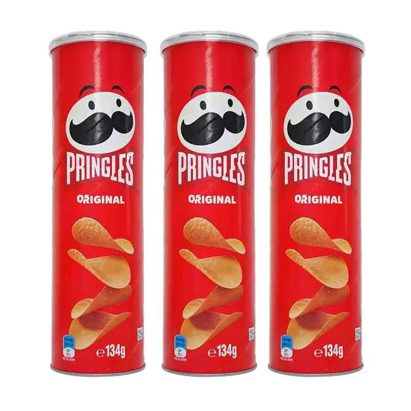3罐澳版品客薯片原味134g马来西亚进口品客薯片酸乳酪洋葱味零食