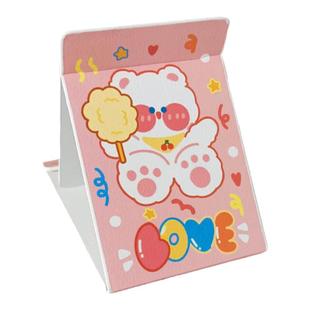 全面屏折叠镜子可爱小号化妆镜学生宿舍桌面梳妆镜卡通便携随身镜