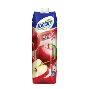 塞浦路斯进口fontana芳塔娜100%苹果汁无添加1L*2轻食果蔬汁饮料