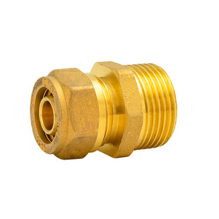 1216铝塑管接头配件4分太阳能热水器铜外牙内丝等径直接弯头三通