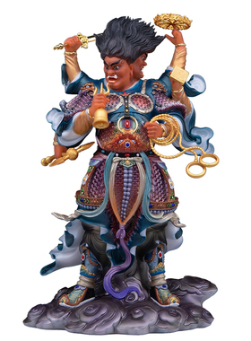 汉白玉天蓬元帅神像天神地司