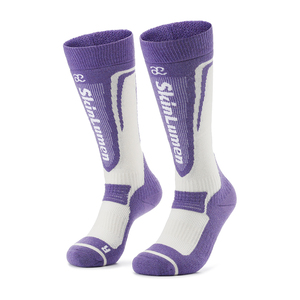 SkinLumen美利奴美丽诺羊毛滑雪袜户外运动徒步跑步小腿压缩袜子