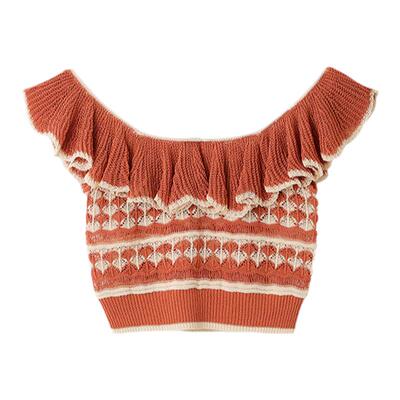 LilyBrown早秋针织挂脖针织上衣