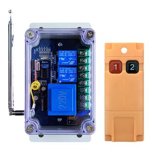 无线遥控开关2路220V380V24V12V可以控制启动柜正反转水泵电机灯