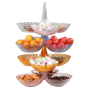 2026网红爆款果盘高级感欧式多层创意客厅茶几家用KTV点心干果盘
