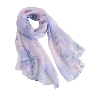 春天小丝巾女长条真丝围巾春季薄款披肩护颈围脖妈妈纱巾杭州丝绸