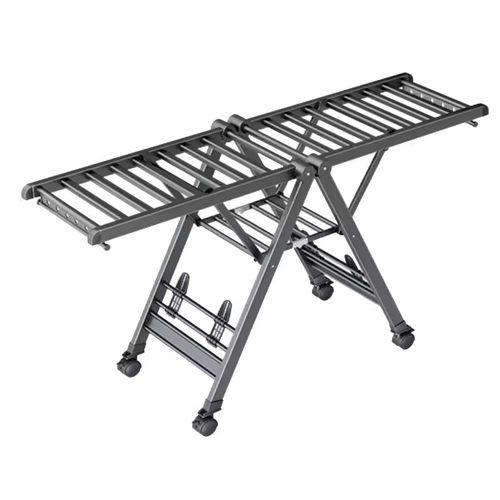 折叠落地室内家用阳台晾衣杆铝合金升降挂衣架晒衣架晒被子神器