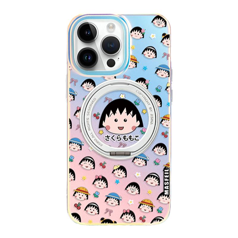 ANGYING × 百变小丸子适用苹果17promax手机壳新款iphone16pro磁吸支点ip15/14带旋转支架pro13pm保护套Lo5