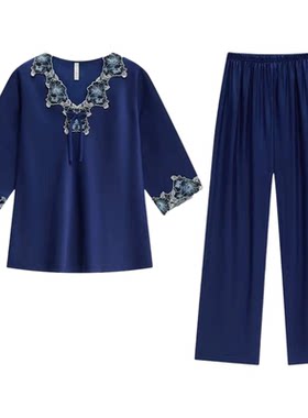 真丝睡衣女冰丝高级感丝绸家居服