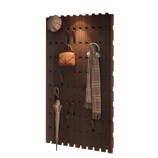 实木钢琴键挂衣架衣帽架门口入户墙上家用衣服挂架玄关壁挂置物架