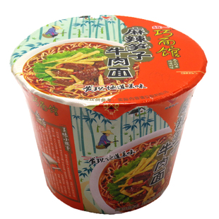 统一巧面馆麻辣笋子牛肉面整箱桶装川渝版泡方便面2块双面饼混搭