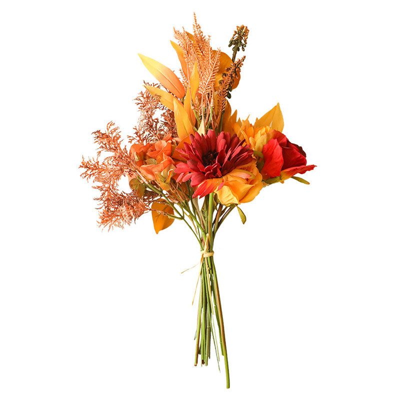 欧式仿真花假花玫瑰花干花花束客厅家居商店装饰花绢花塑料花摆件