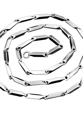 嘻哈项链男士健身潮欧美古巴链小众轻奢钛钢配饰百搭短运动锁骨链