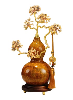 福禄双全葫芦摆件高档装饰品