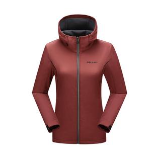 伯希和软壳衣女户外专业防风防水运动夹克加绒单层外套冲锋衣男