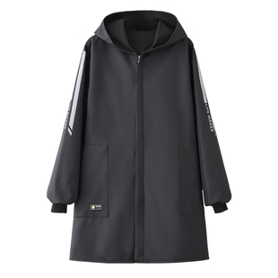 冬季加绒罩衣可定制logo工作服拉链防护防风御寒防水围裙耐脏耐磨