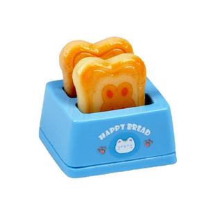 可爱仿真小动物面包机厨房吐司机模型玩具过家家微缩食玩娃屋配件