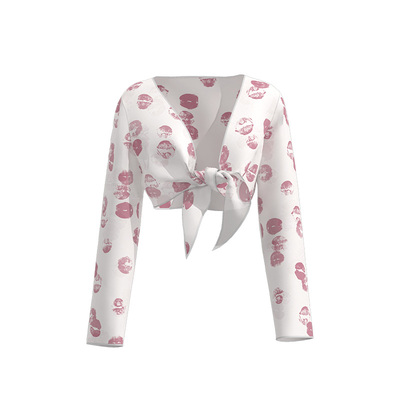 atlanticbeach浪漫唇印 防晒沙滩外套性感裹裙少女24新款度假穿搭