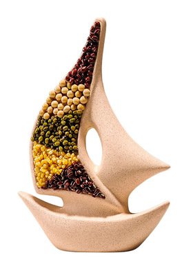 高级感简约五谷丰登帆船摆件