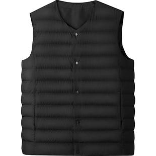 HLA/海澜之家轻商务经典系列羽绒马甲2025秋冬新款保暖轻便马甲男