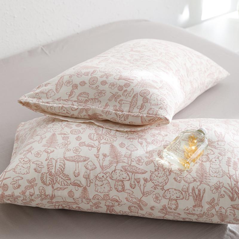 全棉双层纱床单床笠单件 纯棉可爱印花 柔软干爽厚实单人双人被单